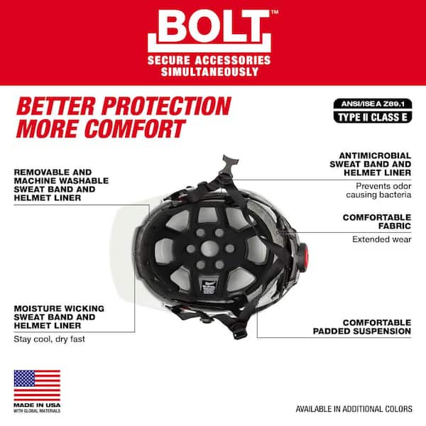Milwaukee BOLT White Type 2 Class E Front Brim Non-Vented