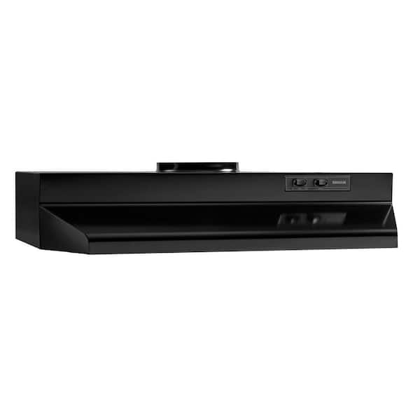 Broan-NuTone 42000 Series 30 in. 230 Max Blower CFM Under-Cabinet Range Hood with Light in Black