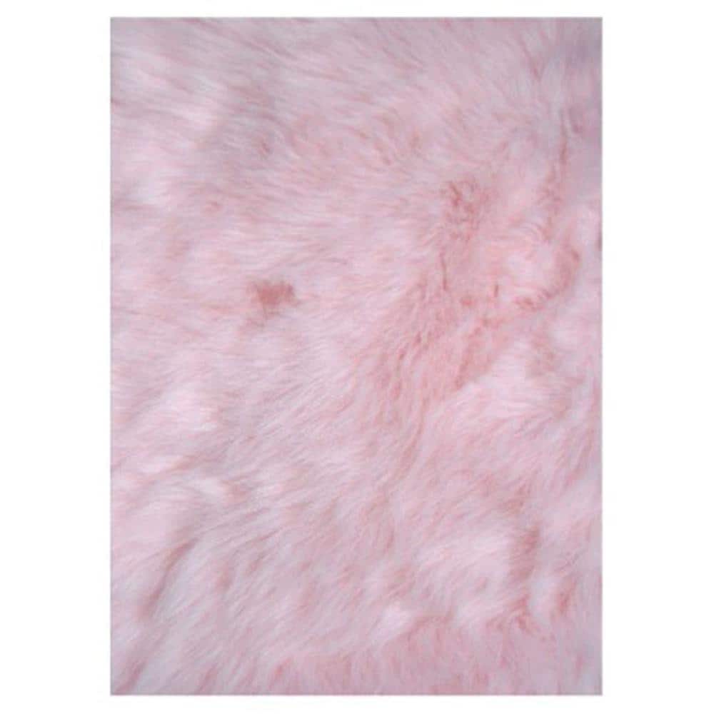La Rug Flokati Light Pink 3 Ft X 4, Pale Pink Fur Rug
