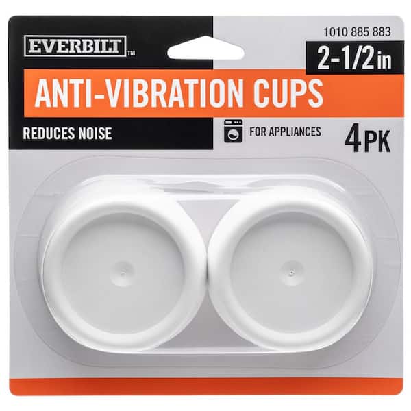 White Anti-Vibration Washing Machine Cups (4-Pack)