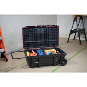 23 in. 25 Gal. Black Rolling Toolbox with Keyed Lock