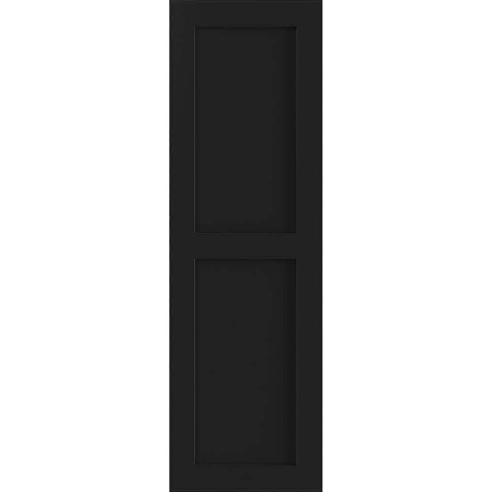 True Fit 15 in. x 37 in. Flat Panel PVC Two Equal Shutters Pair in Black price history on PriceWatchPro