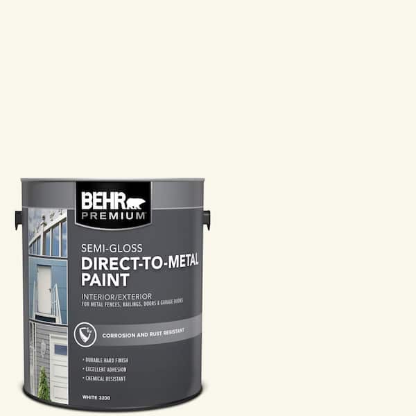 BEHR PREMIUM 1 gal. #YL-W10 Night Blooming Jasmine Semi-Gloss Direct to Metal Interior/Exterior Paint