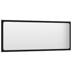 39.4 in. W x 14.6 in. H Rectangular Wood Framed Wall Mount Modern Decor Bathroom Vanity Mirror