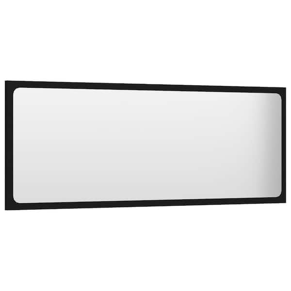 Unbranded 39.4 in. W x 14.6 in. H Rectangular Wood Framed Wall Mount Modern Decor Bathroom Vanity Mirror
