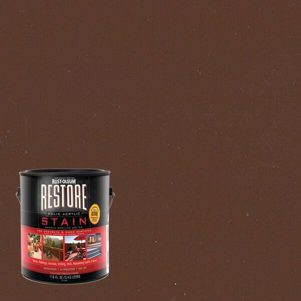 Rust-Oleum Restore 1 gal. Solid Acrylic Water Based Chocolate Exterior Stain