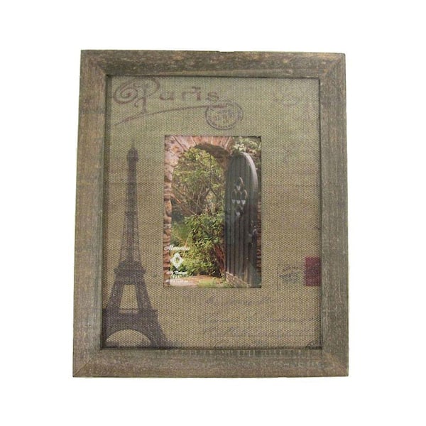Unbranded 6 in. W Marseilles Natural Eiffel Tower Collection Frame