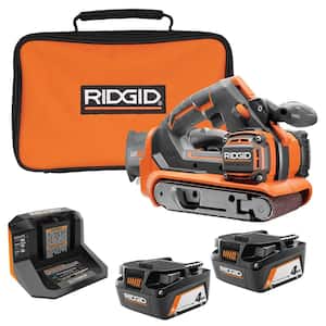 18V Brushless Cordless 3 in. x 18 in. Belt Sander with (2) 4.0 Ah Batteries, Charger, and Bag