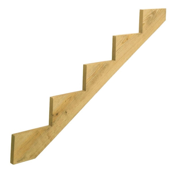 Unbranded 5-Step Ground Contact Pressure-Treated Pine Stair Stringer