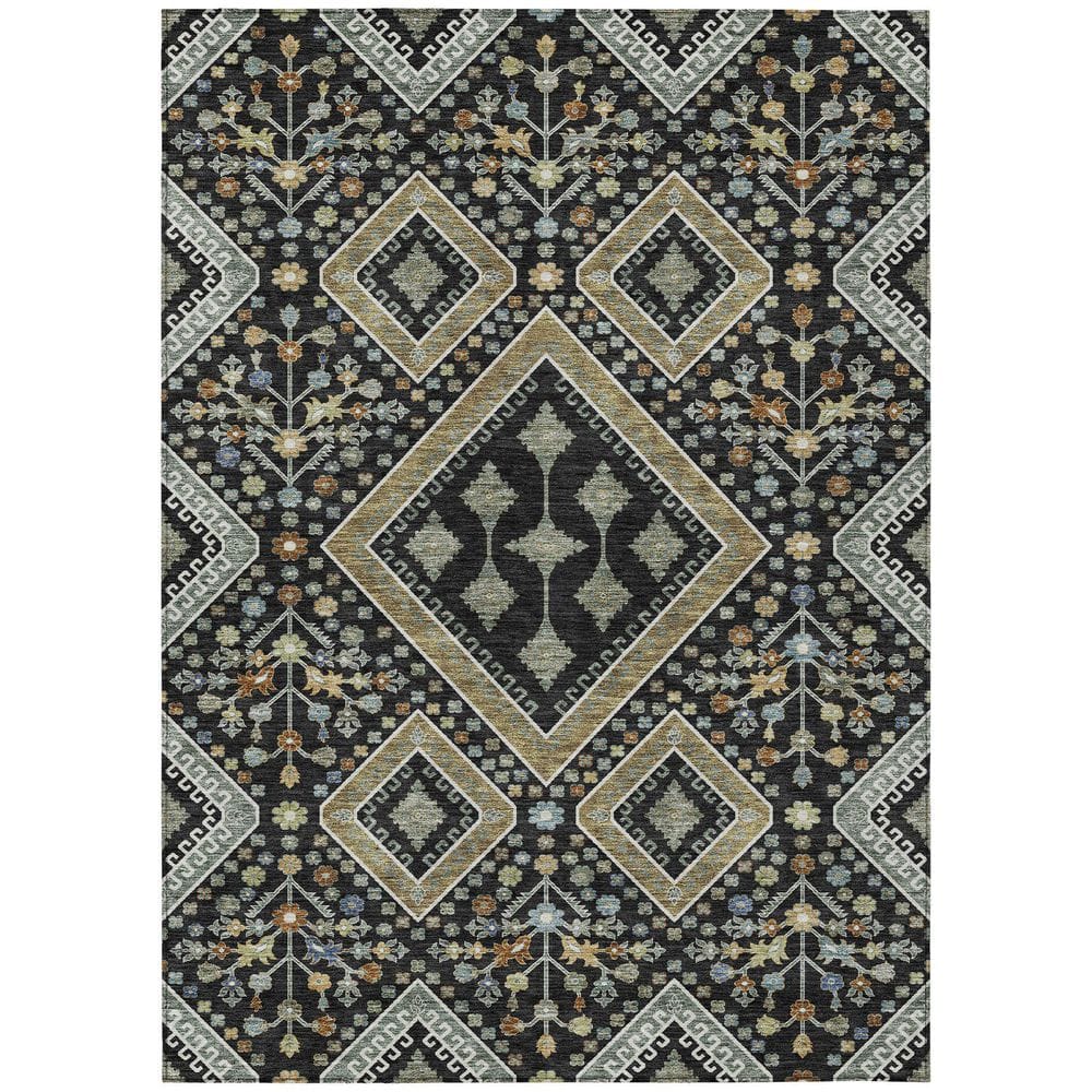 Chantille Machine Washable Indoor/Outdoor Abstract ACN2459 Black 9 ft. x 12 ft. Area Rug price history on PriceWatchPro