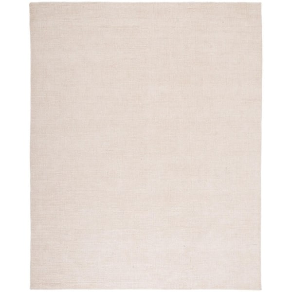 Natural Fiber 8 ft. x 10 ft. Light Pink Solid Color Area Rug