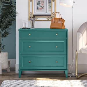 Monticello 2-drawer Dresser w/Pull-out Desk, Emerald Green