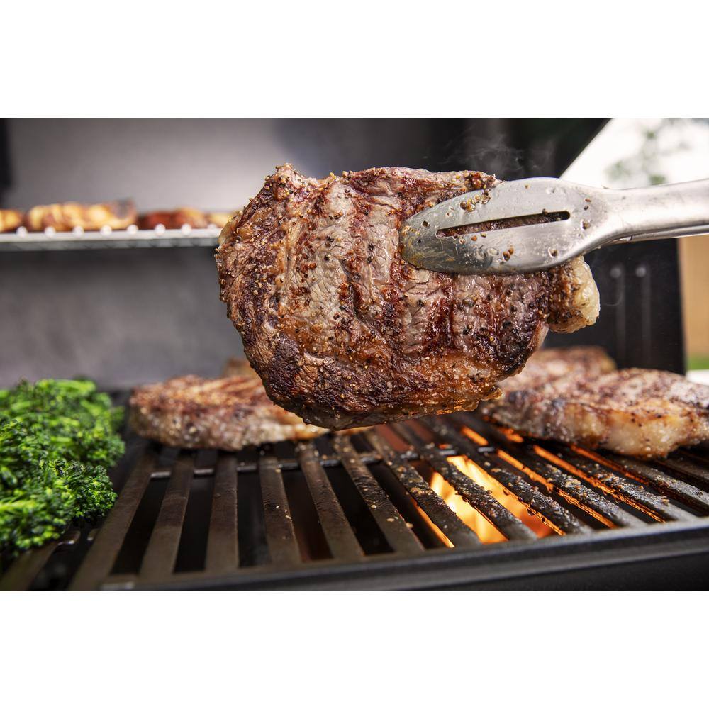 Genesis E-315 Black Liquid Propane Gas Grill with Side Tables