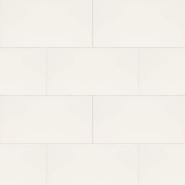 MSI Natural White 12 in. x 24 in. Matte Ceramic Floor and Wall Tile (22 sq. ft./Case)