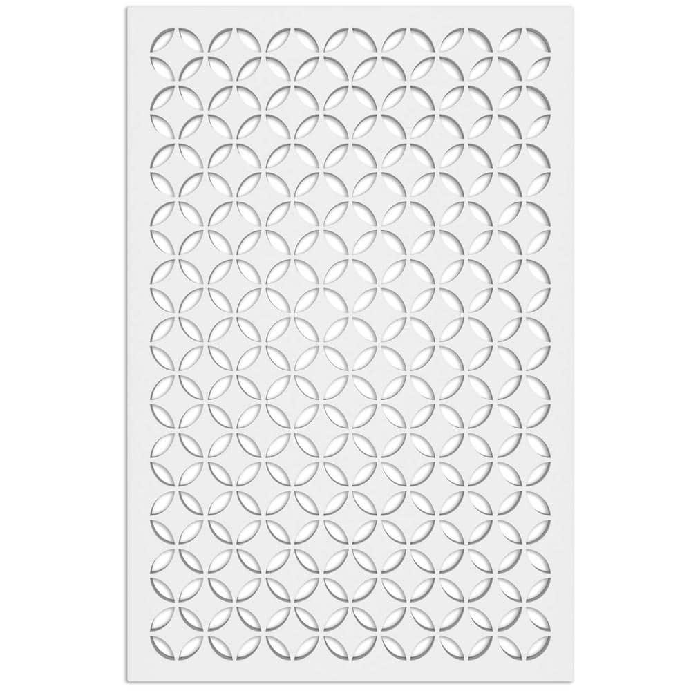 UPC 618560000196 product image for Moorish Circle 4 ft. x 32 in. White Vinyl Decorative Screen Panel | upcitemdb.com