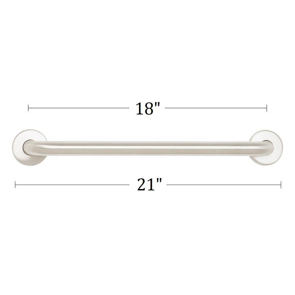 Signature 18" Satin Stainless Steel Bathroom Grab Bar
