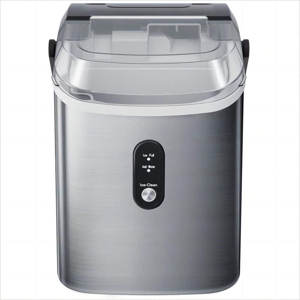8.66 in. 33 lbs. Countertop or Portable Nugget Ice Maker in Silver Stainless Steel price history on PriceWatchPro