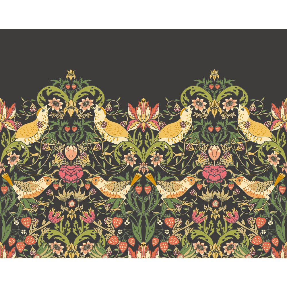 19.7 in. x 0.025 in. Black Animals Origin Murals Birds, Fruit and Foliage Black Wall Mural price history on PriceWatchPro