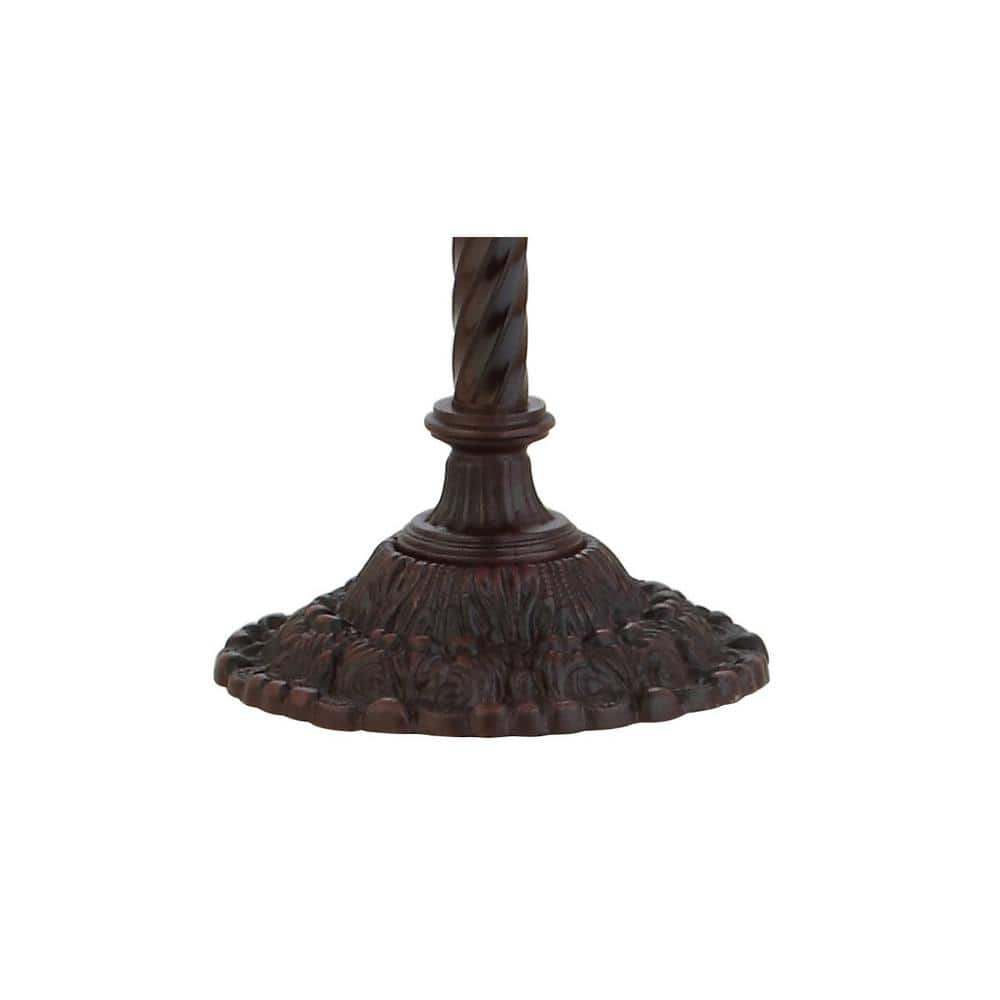 Williams 71" Bronze Torchiere with Stained Glass Shade