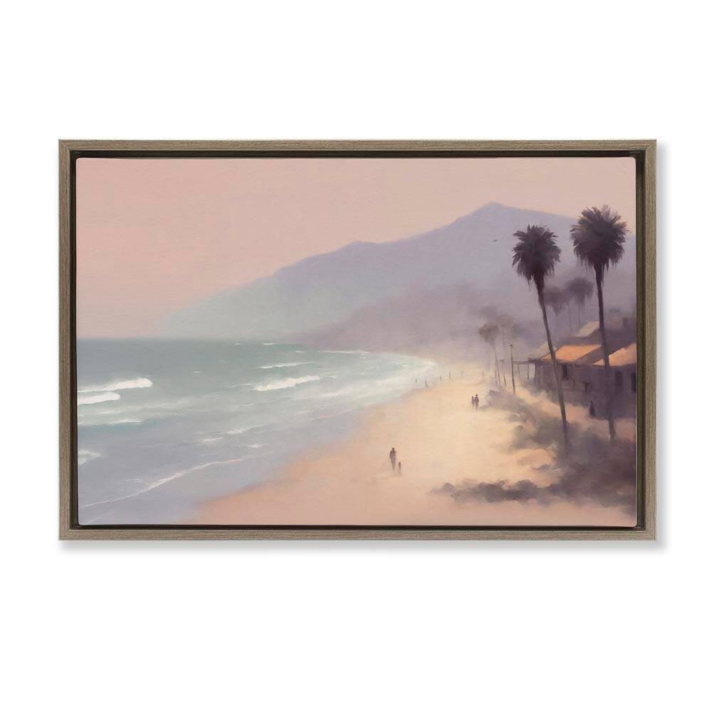 Beachside Cabins View by Noah Bay Brown Floater Frame Nature Graphic Art Print 21 in. x 31 in. price history on PriceWatchPro
