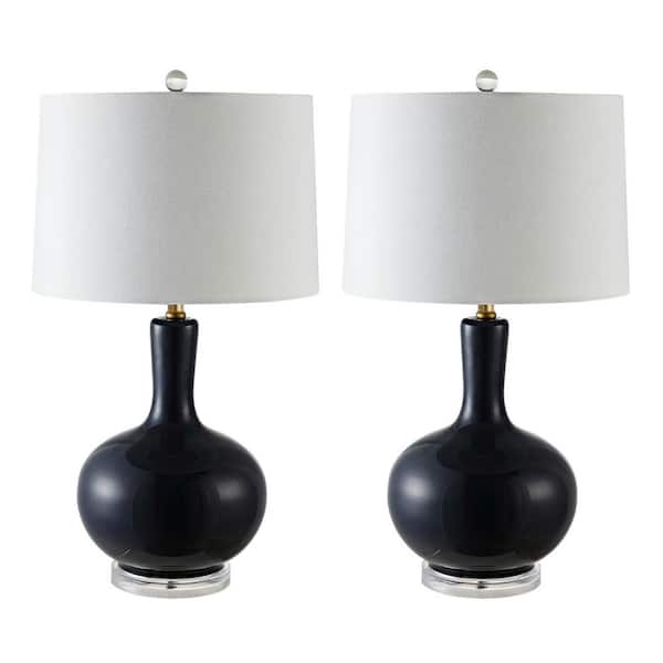 SAFAVIEH Nilla 26.5 in. Navy/Clear Table Lamp