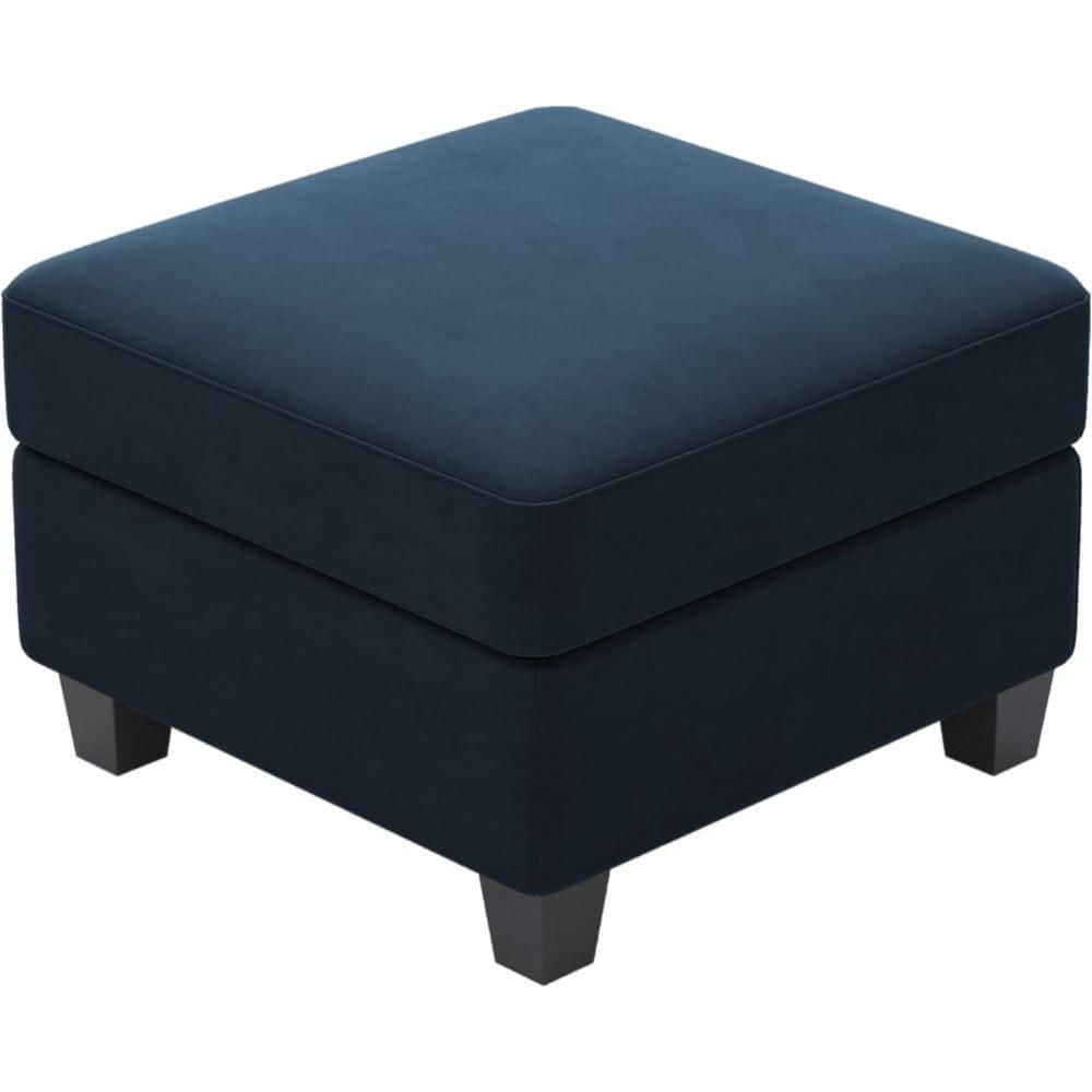 Velvet Square Storage Ottoman Large Ottoman