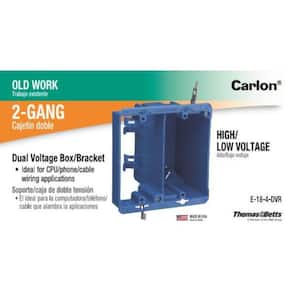 2-Gang PVC Old Work Dual-Voltage Box/Bracket
