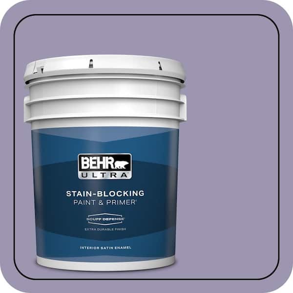 BEHR ULTRA 5 gal. #S570-4 Night Music Extra Durable Satin Enamel Interior Paint & Primer