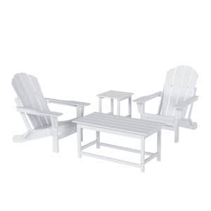 Jay White 4-Pieces Outdoor Poly Adirondack Conversation Lounge Set