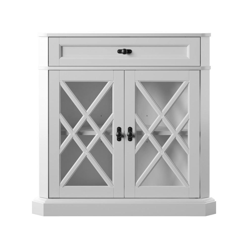 White Seaford 32'' Tall 1 - Door Corner Accent Cabinet <div  class=aod_buynow></div>– Inhomelivings