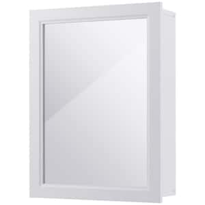 20 in. W x 6 in. D x 26 in. H Bathroom Storage Wall Cabinet in Whitewith Single Door and Adjustable Shelf