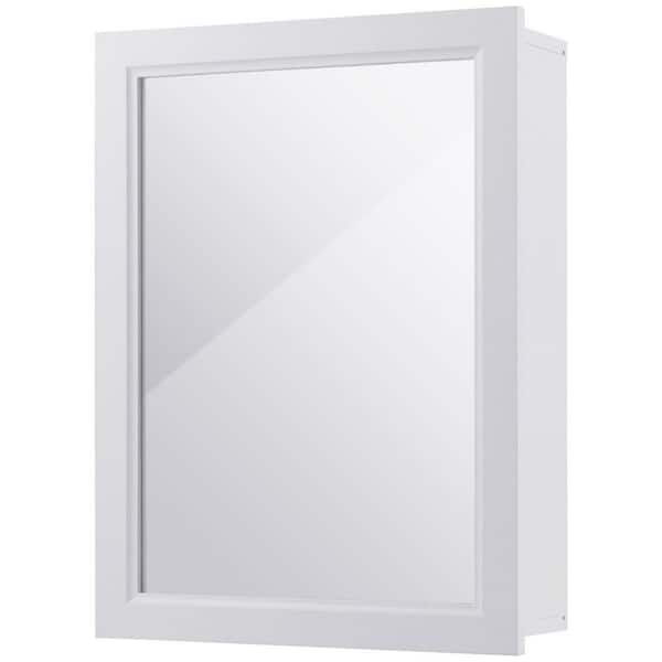 20 in. W x 6 in. D x 26 in. H Bathroom Storage Wall Cabinet in Whitewith Single Door and Adjustable Shelf