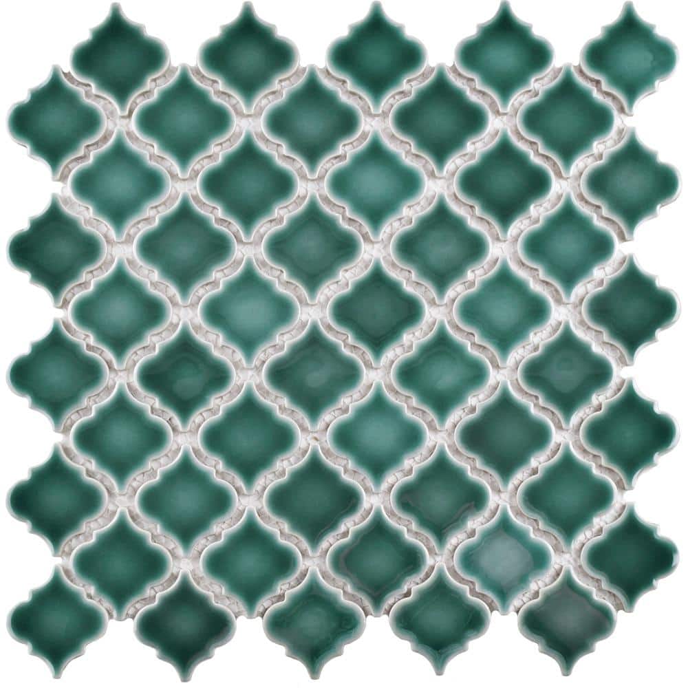 Hudson Tangier Emerald 6 in. x 6 in. Porcelain Mosaic Take Home Tile Sample price history on PriceWatchPro