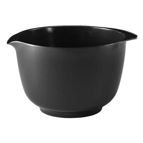 Comfy Grip Black Plastic 3-Piece Mixing Bowl Set - with Pour Spout