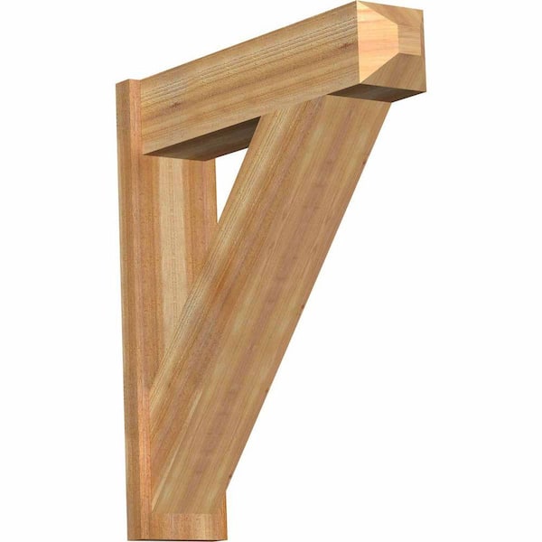 Ekena Millwork 8 in. x 36 in. x 32 in. Western Red Cedar Traditional Craftsman Rough Sawn Outlooker