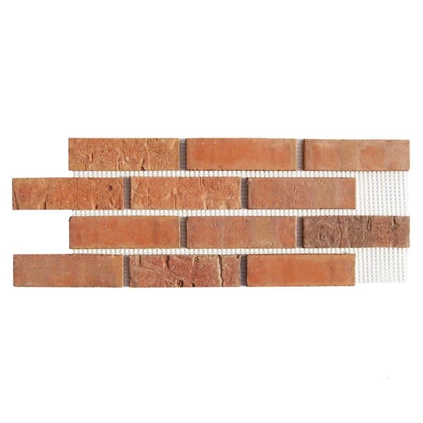 Old Mill Brick Brickwebb Cordova Thin Brick Sheets - Flats (Box of 5 Sheets) - 28 in x 10.5 in (8.7 sq. ft.)