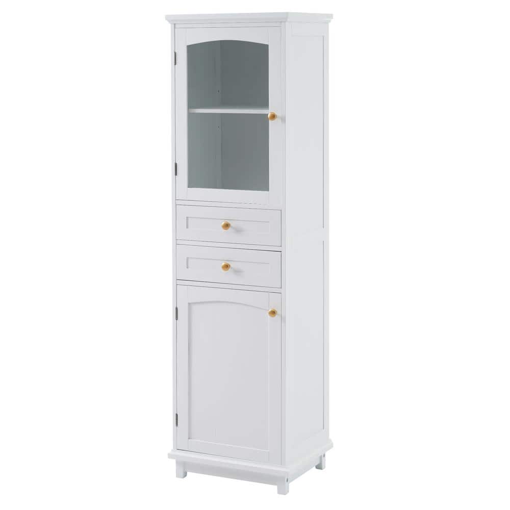 18 in W x 14 in D x 63 in H Free-Standing Wood Ready to Assemble Floor Base