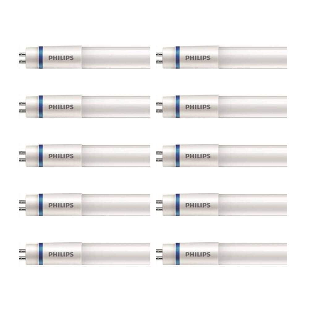 Philips 28W Equivalent 46 in. High Efficiency Linear T5 Type A InstantFit Cool White LED Tube Light Bulb (4000K) (10-Pack)