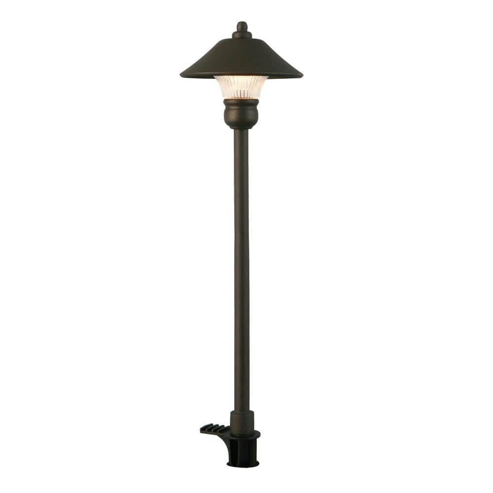 Hampton Bay Low Voltage Bronze LED Path Light with Adjustable Color