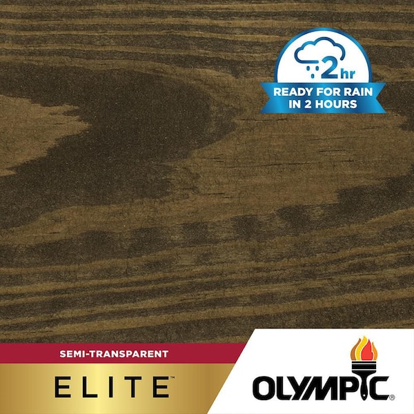 Elite 5 gal. ST-2014 Ebony Semi-Transparent Exterior Stain and Sealer in One Low VOC