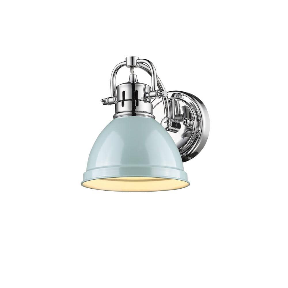 Transitional Duncan 6.5" Silver and Bronze Wall Sconce