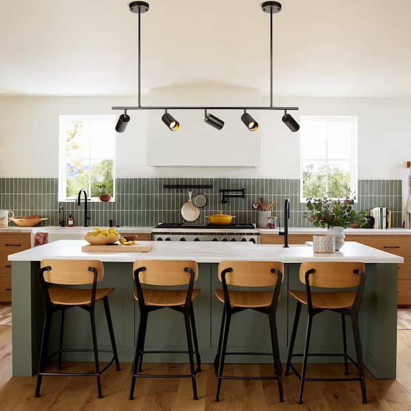 Vortex 4 ft. Black Fixed Track Lighting Kit