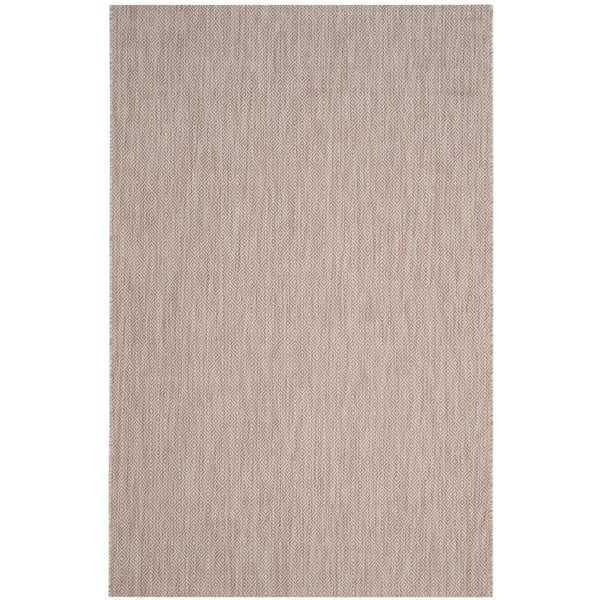 SAFAVIEH Courtyard Beige 7 ft. x 10 ft. Solid Indoor/Outdoor Patio  Area Rug