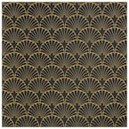 Art Deco Mahattan Black 11-3/4 in. x 11-3/4 in. Porcelain Floor and Wall Tile (12.74 sq. ft./Case)