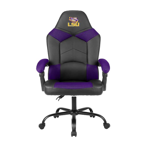 IMPERIAL Louisiana State University Black Polyurethane Oversized Office Chair with Reclining Back