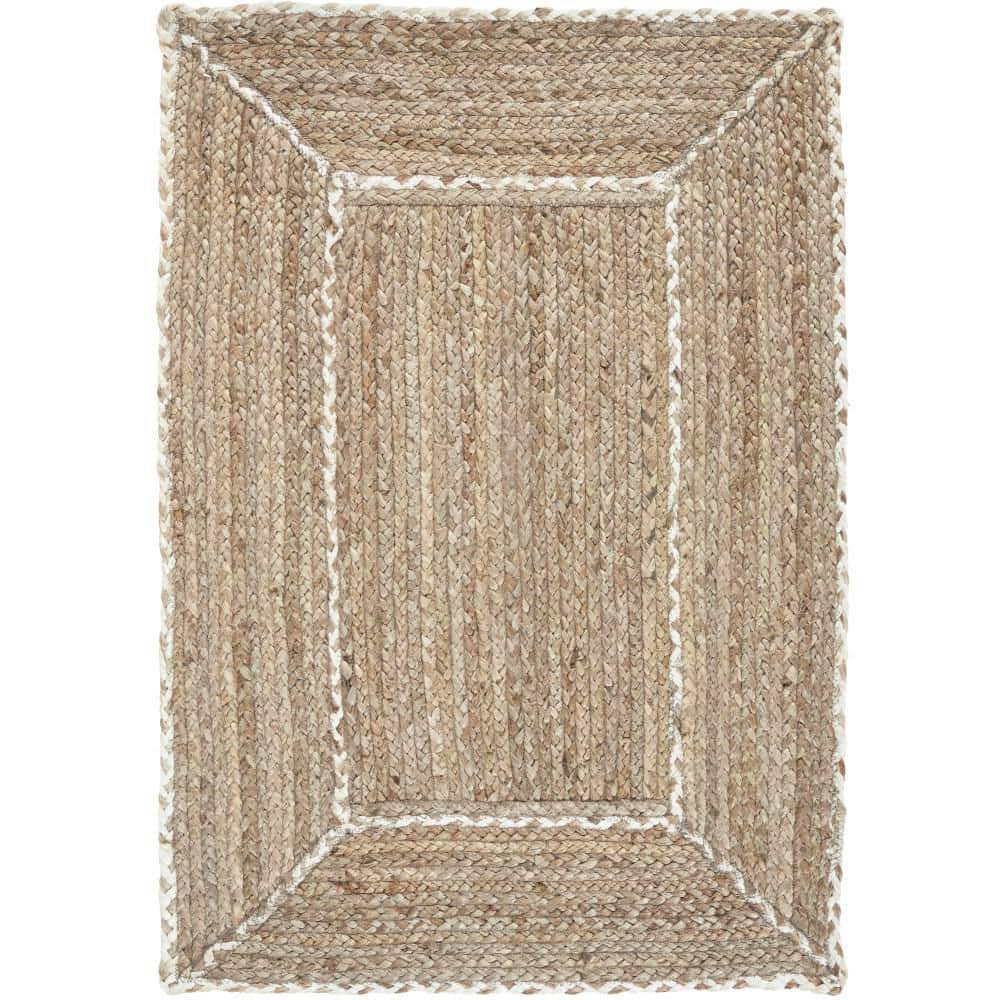 Terrazzo Jute Natural Grey 2 ft. x 3 ft. Solid Contemporary Area Rug price history on PriceWatchPro