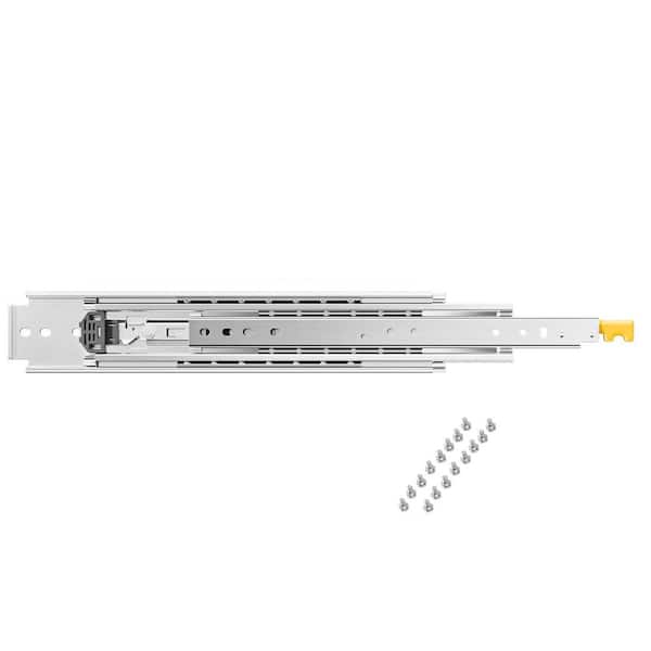 Full Extension Drawer Slides 24 in. Carbon Steel, Side Mount Heavy Duty Drawer Slides, 1-Pair for 500 lbs. 2025 Upgrade
