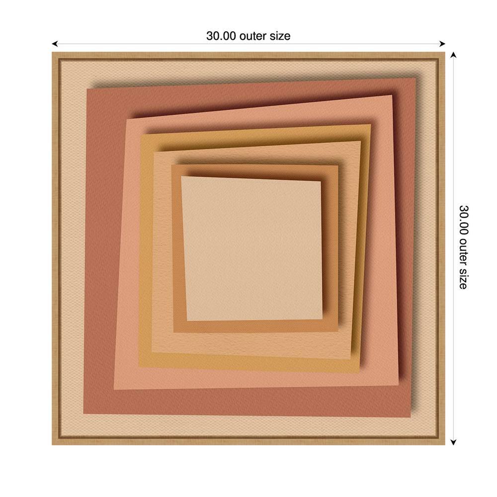 Stack Paper II Abstract Canvas Art with Maple Frame