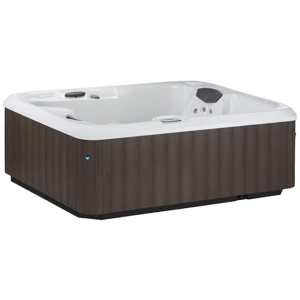 Lifesmart Playa 3-Person 34-Jet Acrylic Hot Tub in Alpine White/Brown with Backlit Pillows