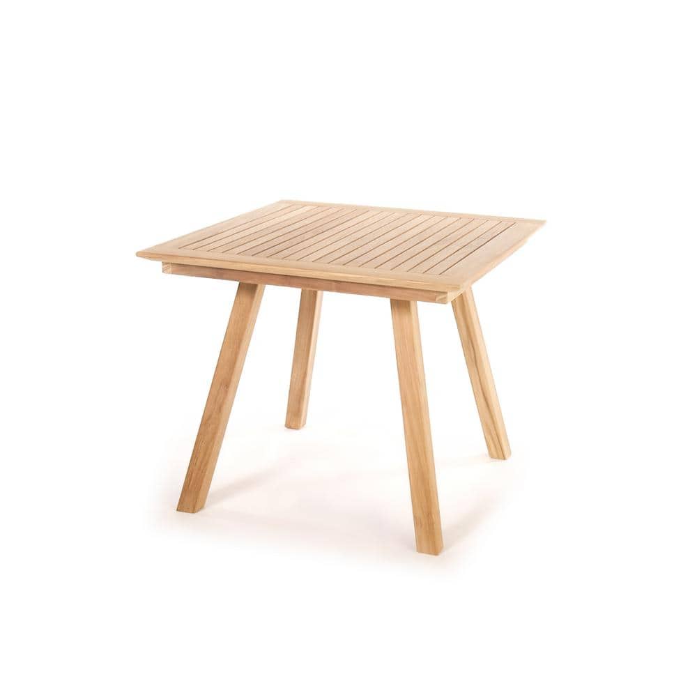Cordele 36 in. Square Natural Teak Outdoor Dining Table